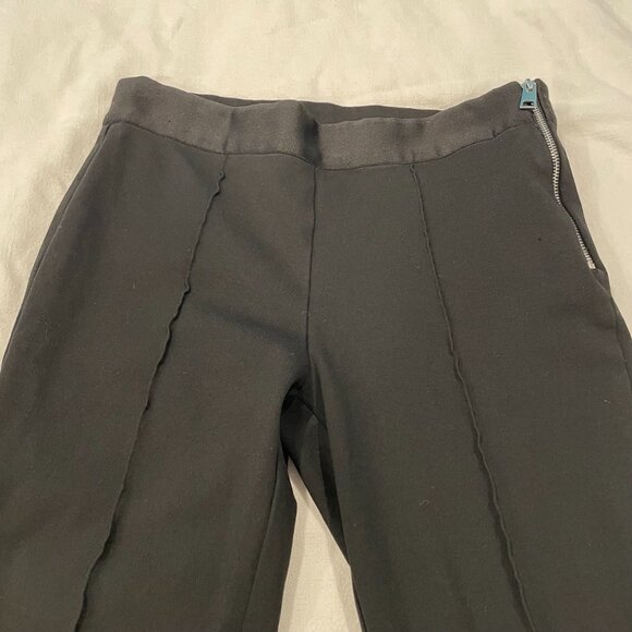 Everlane Black Slim Trouser Leggings with Side Zipper - Picture 2 of 11